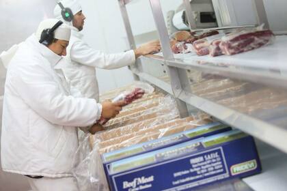 La carne que se preparó para la exportación