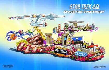 La carroza de Star Trek fue diseñada por el artista John Ramírez (Instagram/@startrek)