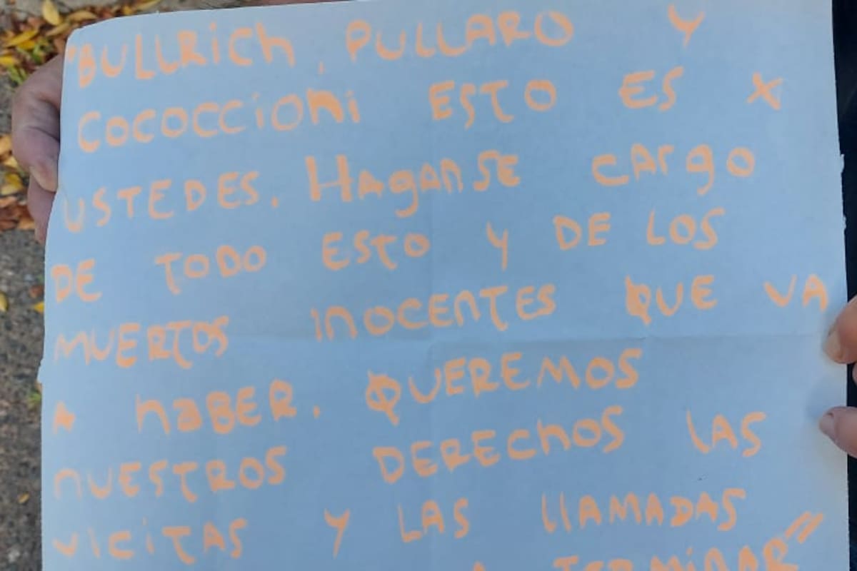 La carta contra Bullrich, Pullaro y Coccocioni