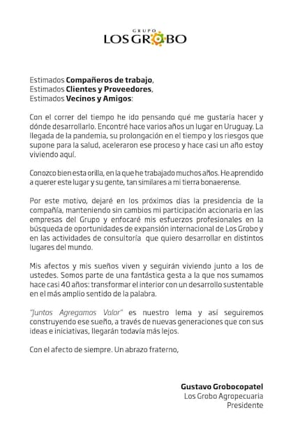 La carta de Grobocopatel