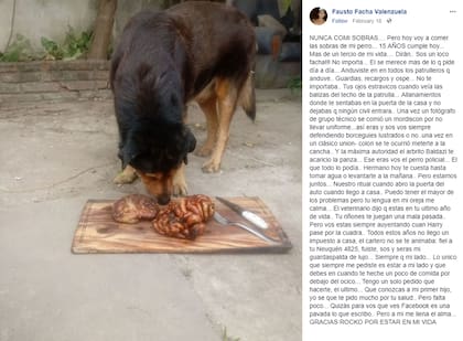 La carta de Fausto en Facebook: superó las 110 mil reacciones, 42 mil compartidos y 14 mil comentarios.