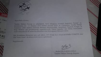 La carta de invitación a Bebote