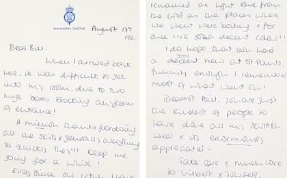 La carta de Lady Di inédita en donde habla sobre su luna de miel en Escocia