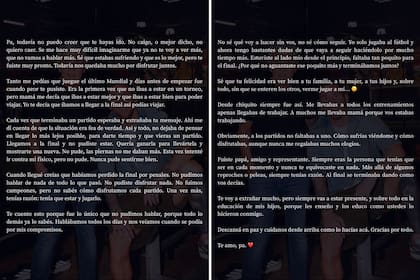 La carta de Lionel Messi para su padre, Jorge