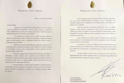 La carta de Milei al Papa