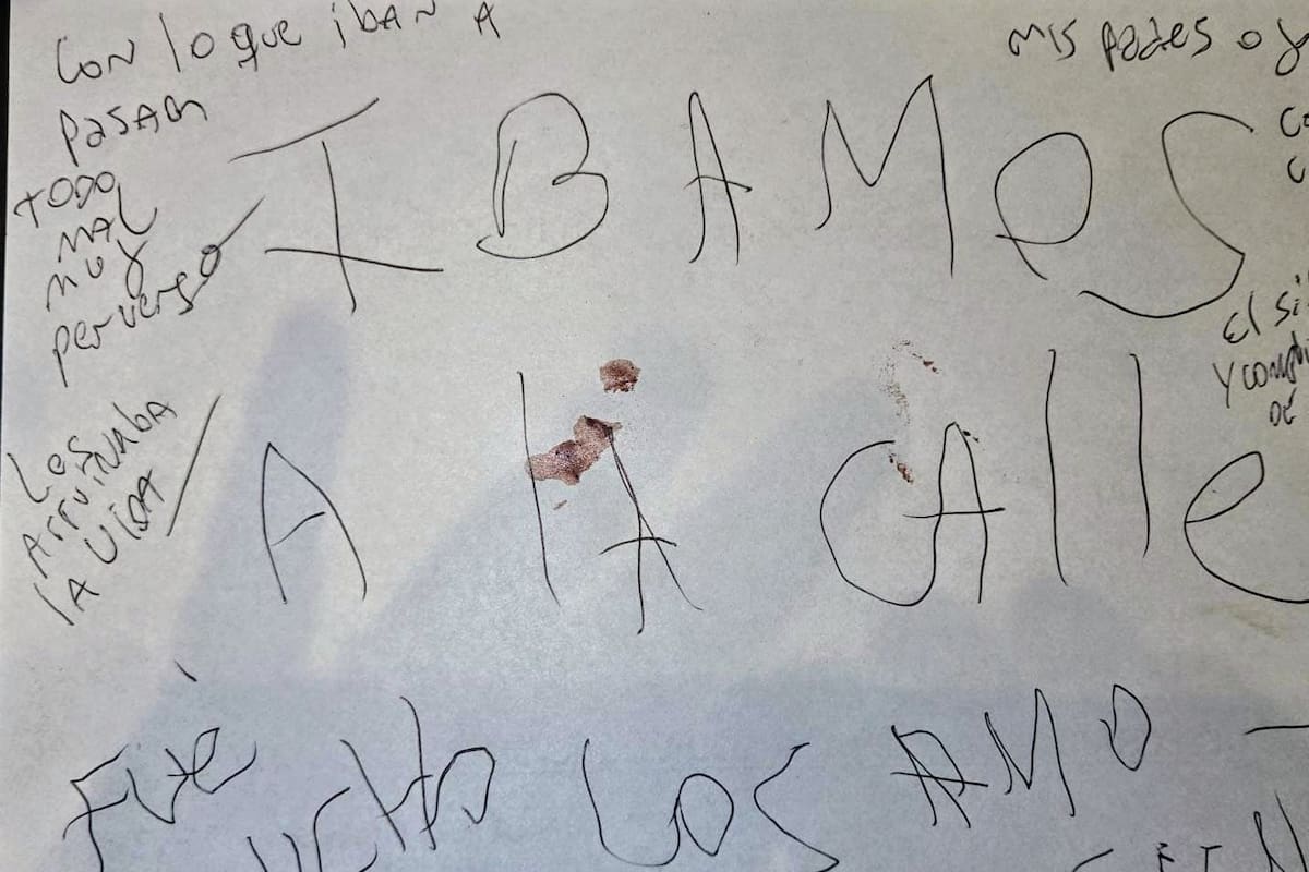 La carta hallada en la casa de la familia Seltzer Leguizamón