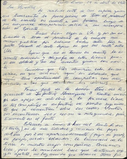 La carta original de Julio Cao