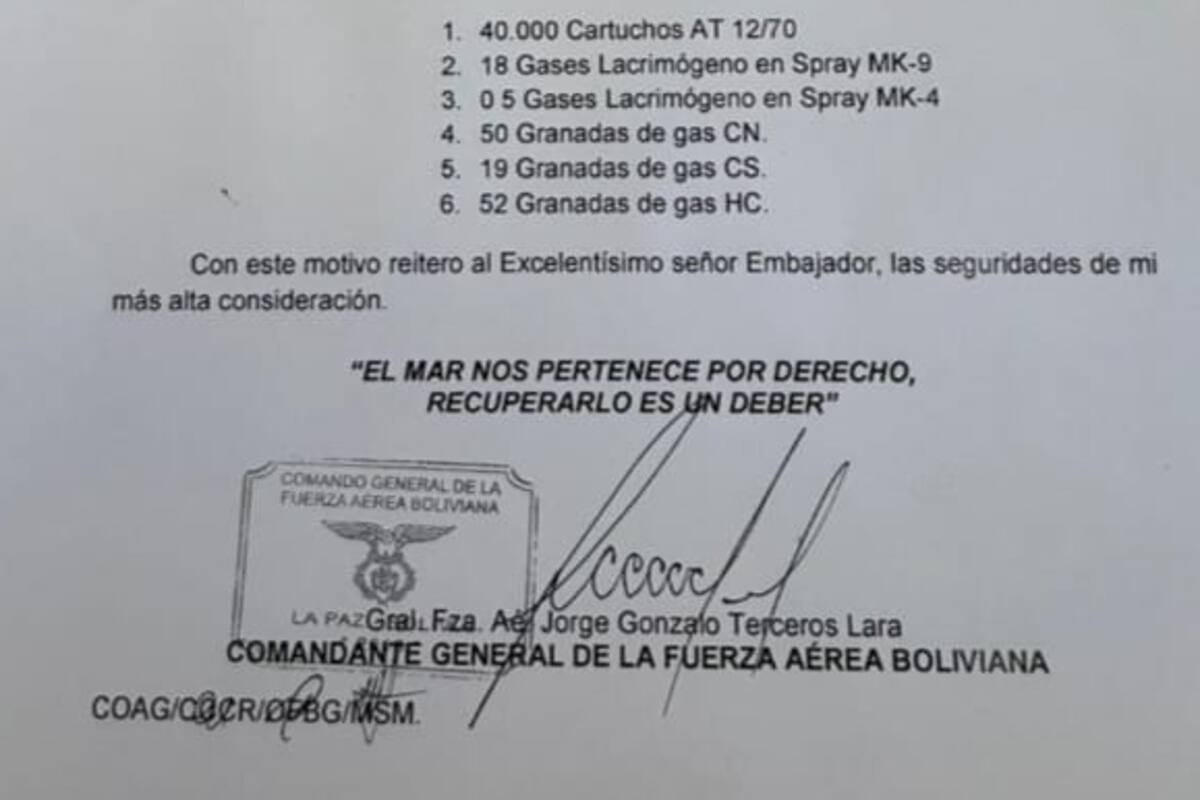 La carta que difundió la Cancillería de Bolivia y en la que se basan sus acusaciones contra el gobierno de Mauricio Macri