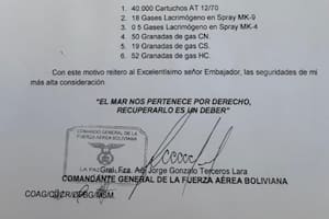 La carta que difundió la Cancillería de Bolivia y en la que se basan sus acusaciones contra el gobierno de Mauricio Macri