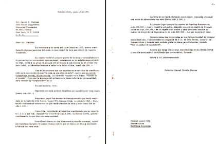 La carta que Peralta Ramos envió a la Fundación Guggenheim en la que explica que la comida que brindó fue la obra de arte