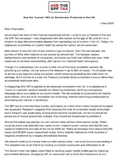 La carta que presento Jessica ante las autoridades (Foto: Gentileza Daily Mail)