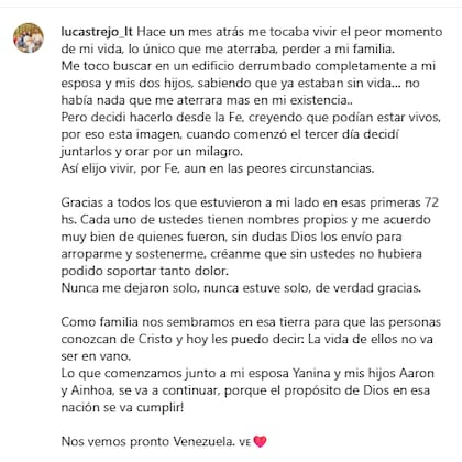 La carta que publicó Trejo