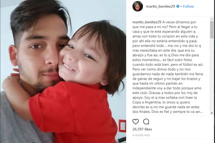 La carta que publicó el jugador