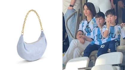 La cartera que lució Antonela Roccuzzo en el estadio