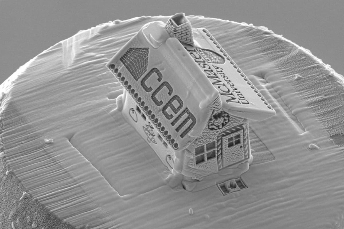 La casa creada en el Centro Canadiense de Microscopía Electrónica por Travis Casagrande