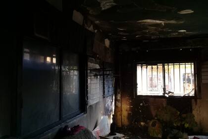 La casa de Camila luego del incendio