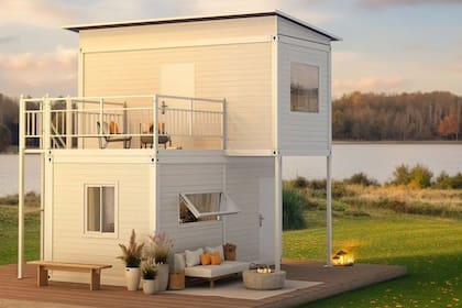 La casa de dos pisos que se vende en Walmart cuesta menos de 30.000 dólares (Walmart)