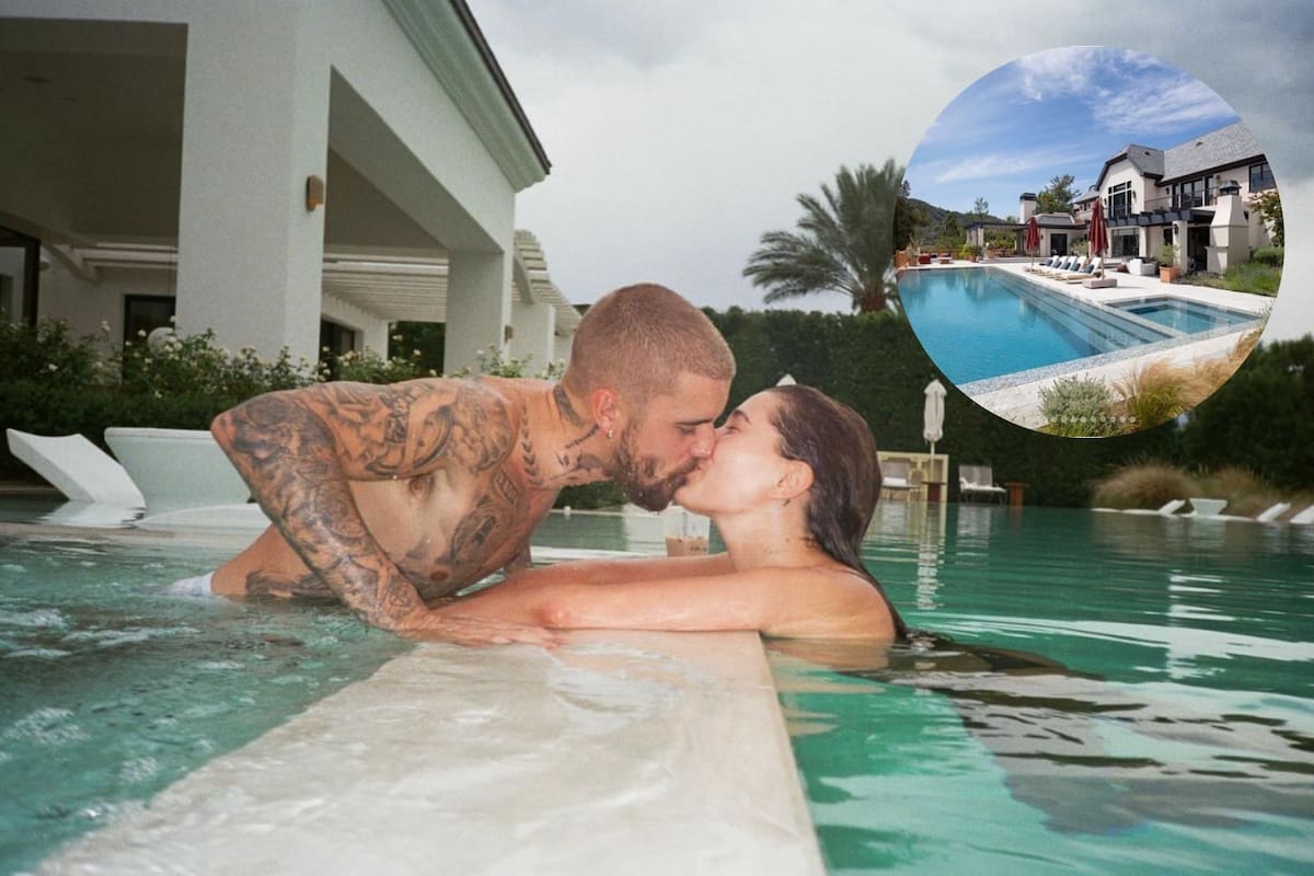 La casa de Justin y Hailey Bieber en Beverly Park es su propiedad principal donde pasan la mayor parte de su tiempo (Instagram/@lilbieber/@weahomes)