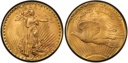 La Casa de la Moneda de Estados Unidos había producido 445.500 águilas dobles en 1933