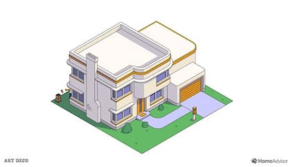 La casa de Los Simpson con estilo Art Deco, según Home Advisor.