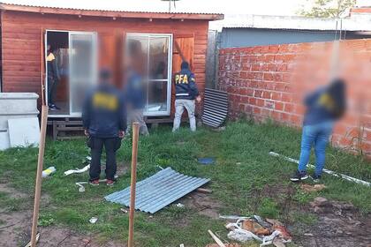 La casa en construcción donde habría estado cautiva la víctima