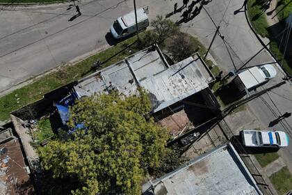 La casa en donde encontraron los cuerpos de las jóvenes.