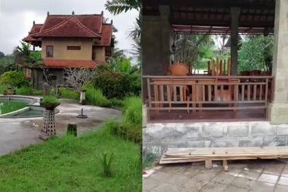 La casa estaba abandonada con los vidrios rotos y el paso descuidado