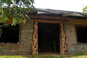 Construyó solo su casa con bolsas de papas y tierra: la fascinante obra en el sur de Brasil