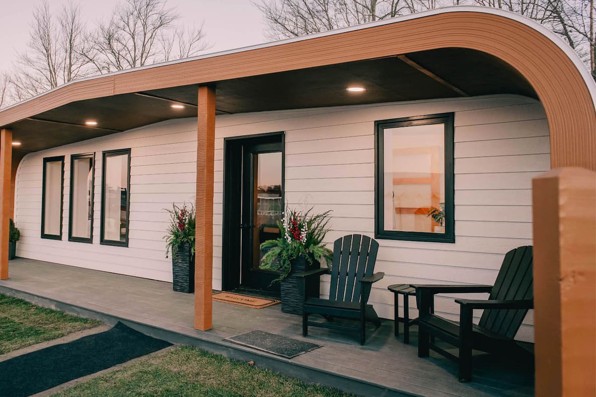 La casa impresa con fibra de celulosa y resina de la universidad de Maine