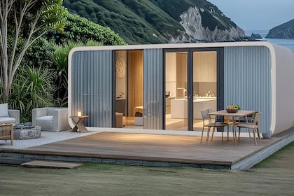 La casa prefabricada de Amazon se vende como un contenedor de apartamento de lujo, único y moderno, adecuado para espacios pequeños (Amazon)