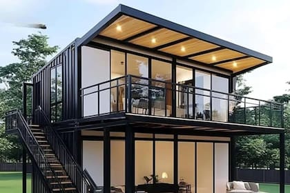 La casa prefabricada de dos pisos de Generic tiene un costo menor a 26.000 dólares (Amazon)