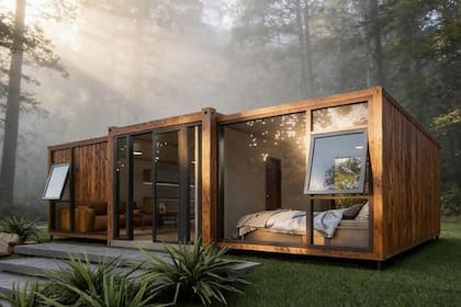 La casa prefabricada de estilo rústico en Amazon cuesta apenas 9000 dólares (Amazon)