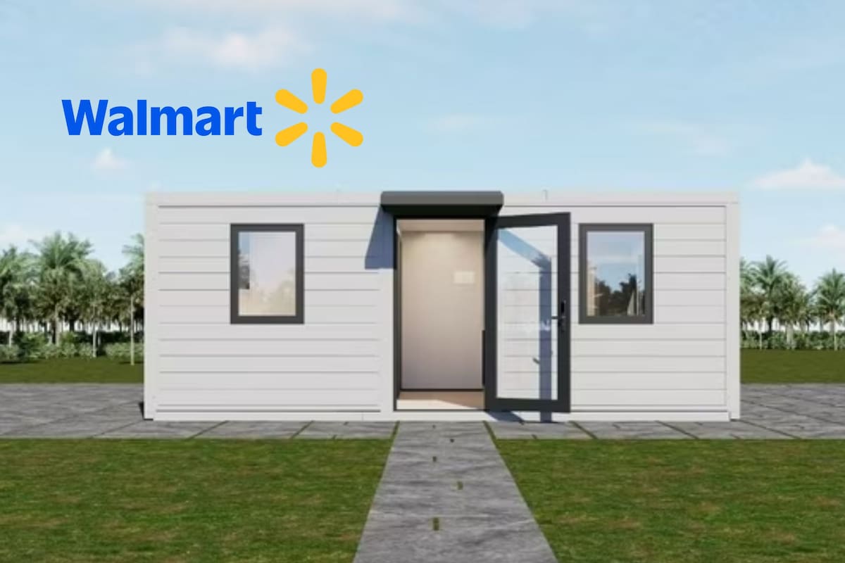 La casa prefabricada puede instalarse en el patio trasero y el envío tarda aproximadamente dos semanas (Walmart)