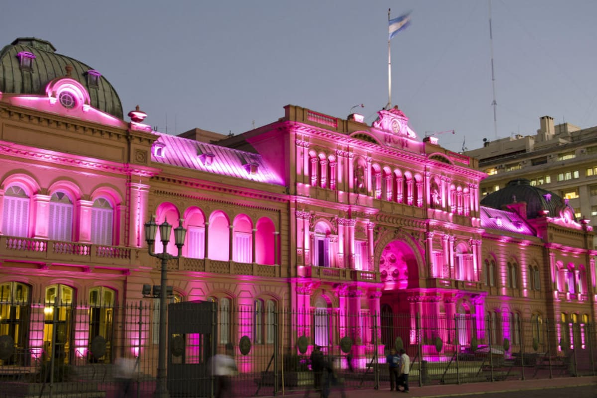 La Casa Rosada, resplandeciente cada noche gracias al nuevo sistema de iluminación