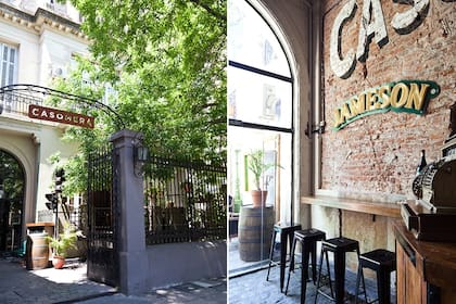 El patio cervecero está armado sobre un corredor que solía ser la típica entrada de carruajes de las casas de la época