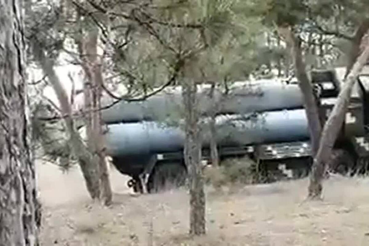 La catastrófica explosión de un vehículo de misiles ucraniano