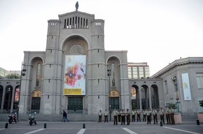 La catedral de la ciudad de Concepción frente a la que se inmoló Sebastián Acevedo