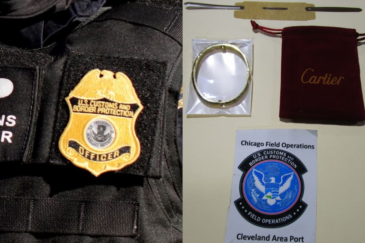 La CBP detuvo un cargamento que fue enviado desde Hong Kong rumbo a Chicago con más de 1600 piezas de joyería falsa