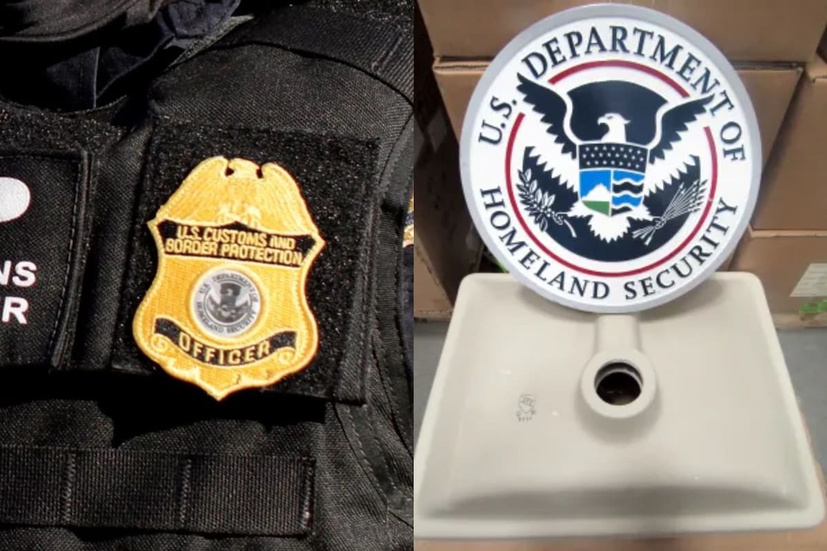 La CBP incautó más de 90 lavabos de cerámica ilegales que provenían de China