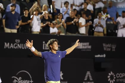 La celebración de Francisco Comesaña en el Río Open 2025