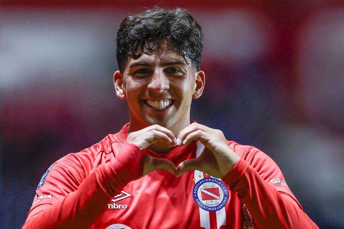 La celebración de Hernán López Muñoz, autor del 1-0 para Argentinos en La Paternal