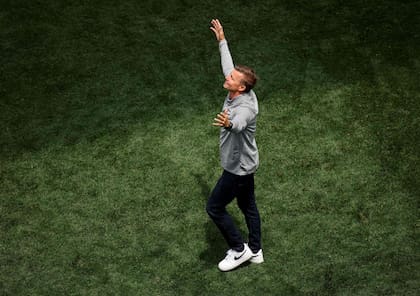 La celebración de Jesse Marsch en el estadio de Los Ángeles