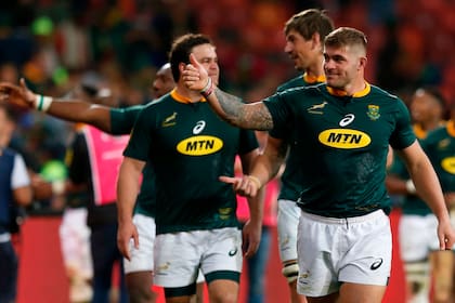La celebración de los Springboks después de superar a Australia; cumplieron su objetivo a la espera de Pumas-All Blacks