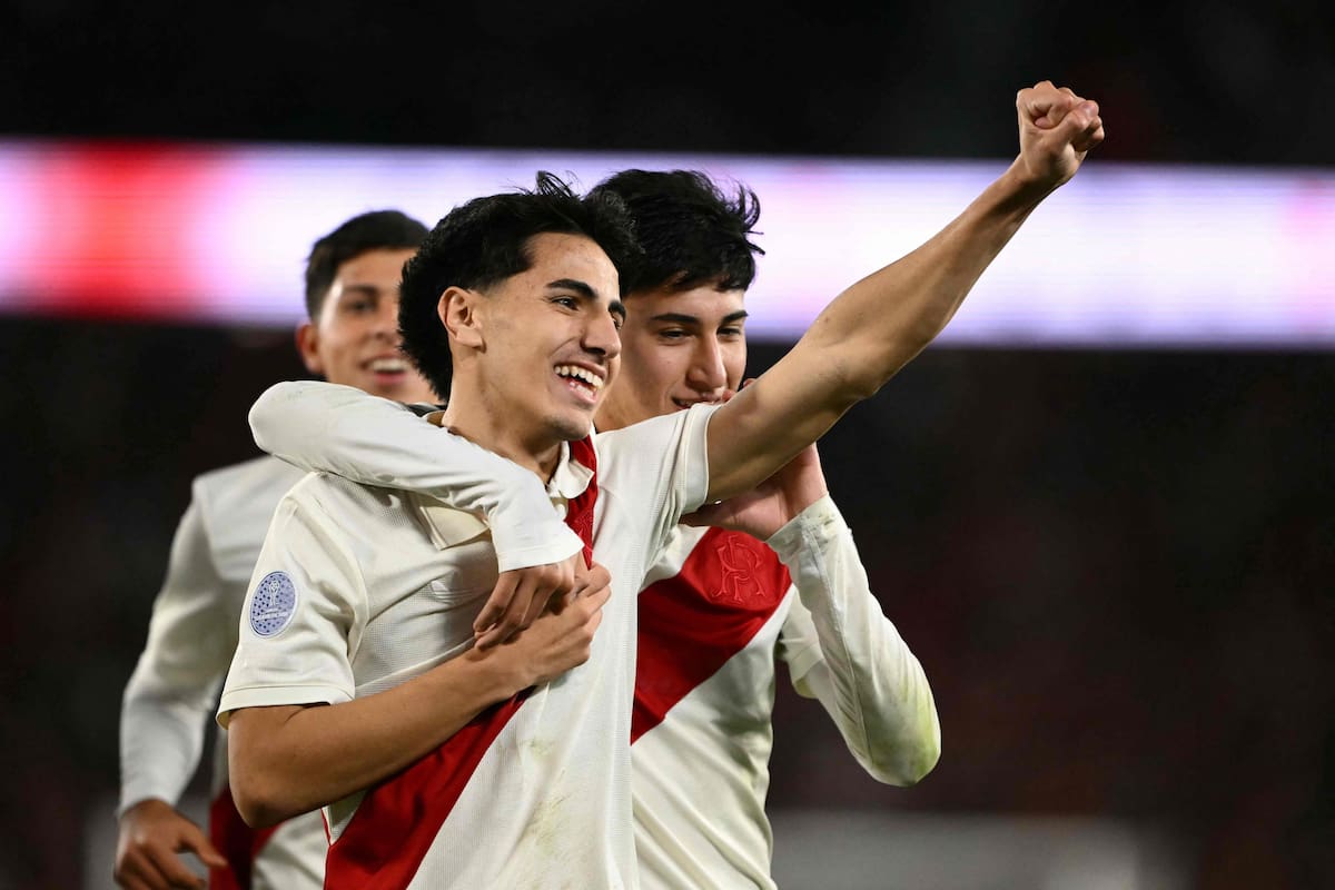 La celebración de Lucas Silva; River se quedó con el primer puesto con un triunfo cómodo (Photo by Luis ROBAYO / AFP)