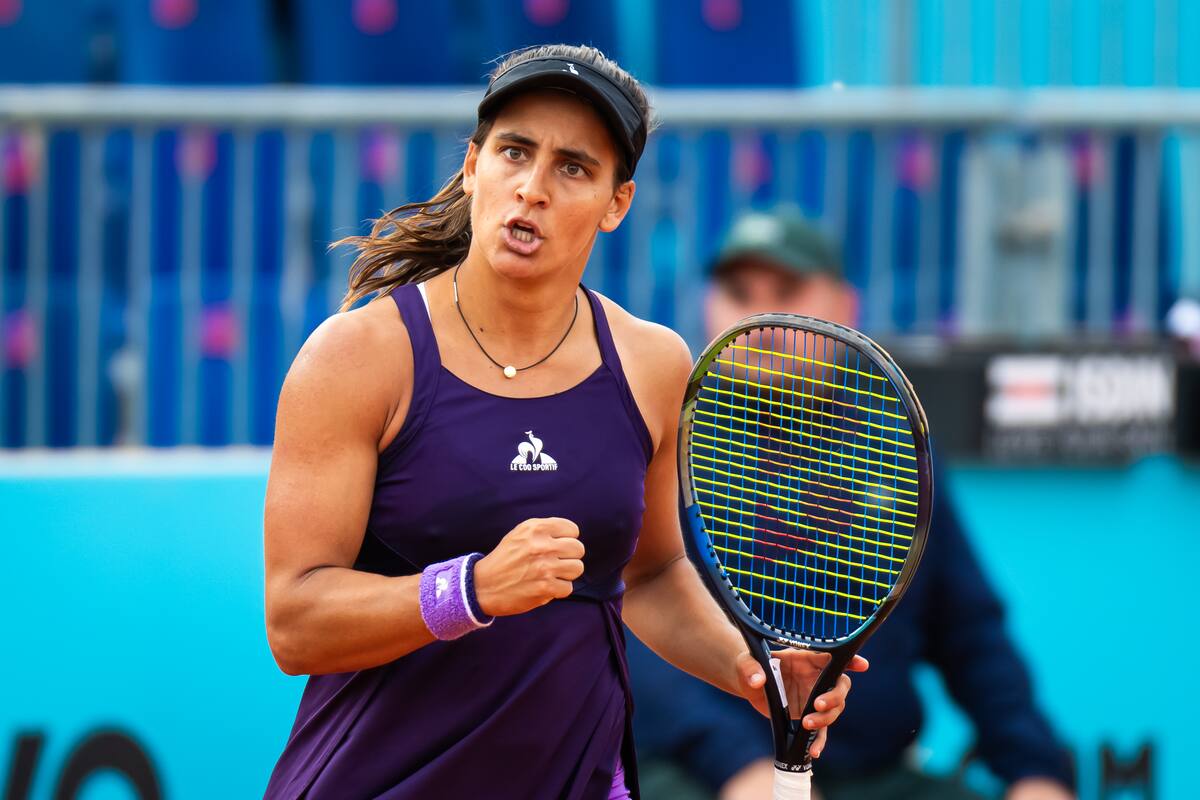 La celebración de María Lourdes Carlé en el WTA 1000 de Madrid