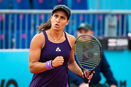 La celebración de María Lourdes Carlé en el WTA 1000 de Madrid