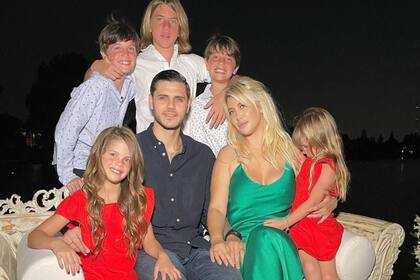 La celebración de Navidad fue en la casa de Wanda Nara.