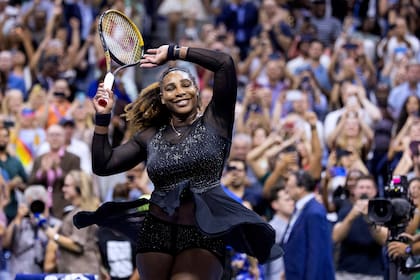 La celebración de Serena Williams tras vencer a la número 2 del mundo, la estonia Anett Kontaveit, por la segunda ronda del US Open