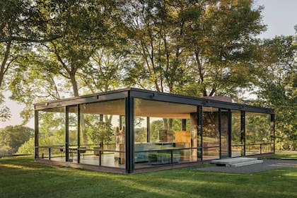 La célebre Casa de Cristal, de Philip Johnson, primer ganador del premio, en 1979