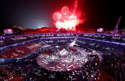 La ceremonia de clausura de los Juegos Olímpicos de invierno en Pyeongchang